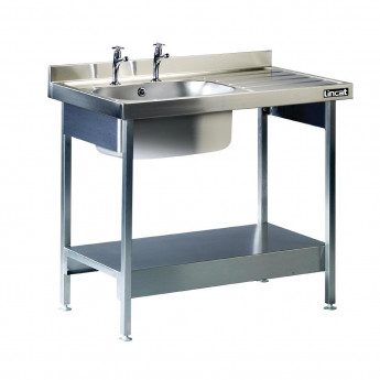 Lincat Stainless Steel Single Sink Unit with Right Hand Drainer 1000mm - Click to Enlarge