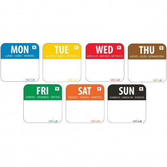 Vogue Removable Day of the Week Labels (Pack of 7000) - Click to Enlarge