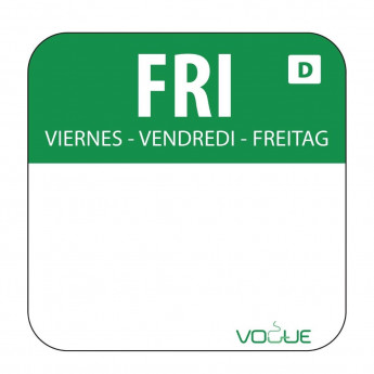 Dissolvable Food Rotation Labels Friday (Pack of 1000) - Click to Enlarge