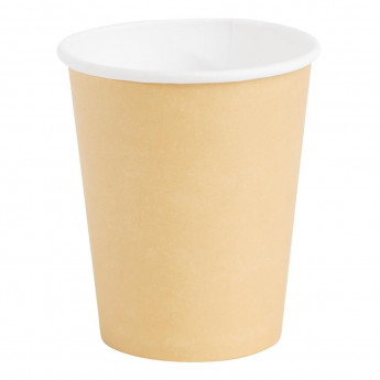 Fiesta Disposable Coffee Cups Single Wall Kraft 225ml / 8oz - Click to Enlarge