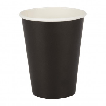 Fiesta Disposable Coffee Cups Single Wall Black 340ml / 12oz - Click to Enlarge
