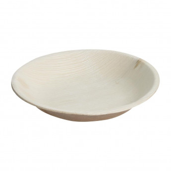 Fiesta Green Biodegradable Deep Palm Leaf Plates Round 175mm (Pack of 100) - Click to Enlarge