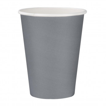 Fiesta Disposable Coffee Cups Single Wall Charcoal 340ml / 12oz - Click to Enlarge