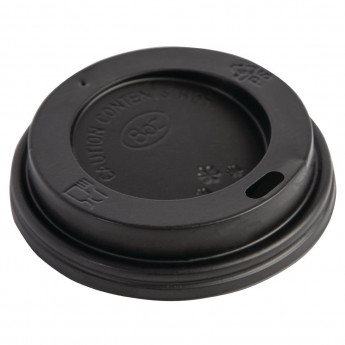 Fiesta Disposable Coffee Cup Lids Black 225ml / 8oz - Click to Enlarge