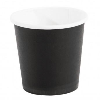Fiesta Disposable Espresso Cups Single Wall Black 112ml / 4oz - Click to Enlarge