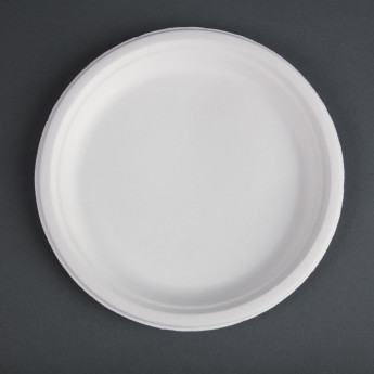 Fiesta Green Compostable Bagasse Plates Round 260mm (Pack of 50) - Click to Enlarge