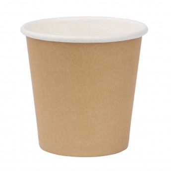 Fiesta Disposable Espresso Cups Single Wall Kraft 112ml / 4oz - Click to Enlarge