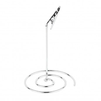 Chrome Plated Spiral Table Number Clip - Click to Enlarge