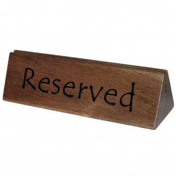 Olympia Acacia Menu Holder and Reserved Sign (Pack of 10) - Click to Enlarge