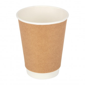 Fiesta Disposable Coffee Cups Double Wall Kraft 340ml / 12oz - Click to Enlarge