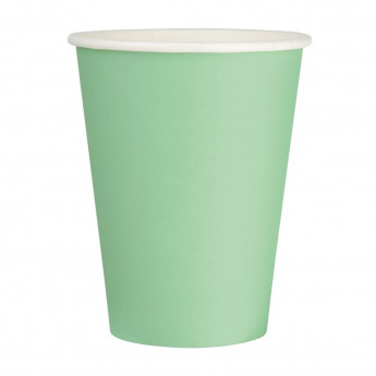 Fiesta Single Wall Takeaway Coffee Cups Turquoise 340ml / 12oz - Click to Enlarge