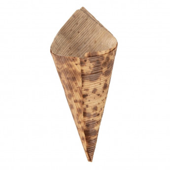 Fiesta Green Biodegradable Bamboo Canape Cones 35mm (Pack of 200) - Click to Enlarge
