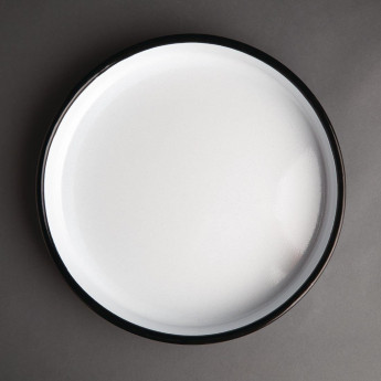 Olympia Enamelled Steel Round Service Tray 320mm - Click to Enlarge
