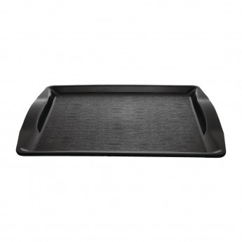 Olympia Kristallon Polypropylene Handled Fast Food Tray Black 420mm - Click to Enlarge