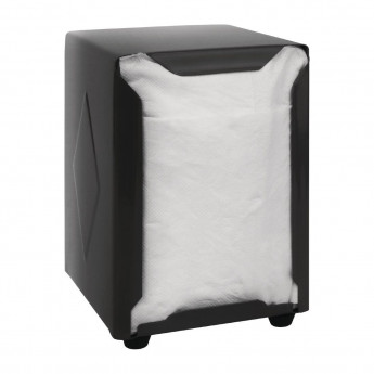 Olympia Stainless Steel Napkin Dispenser Black - Click to Enlarge