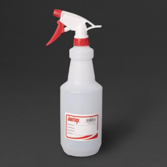 Jantex Colour-Coded Trigger Spray Bottle Red 750ml - Click to Enlarge