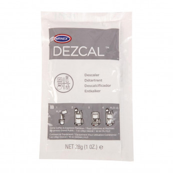 Urnex Dezcal Activated Scale Remover Powder Sachets 200g (24 Pack) - Click to Enlarge