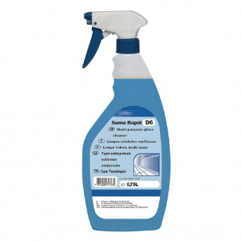 Suma Rapid D6L Glass and Stainless Steel Cleaner Ready To Use 750ml - Click to Enlarge