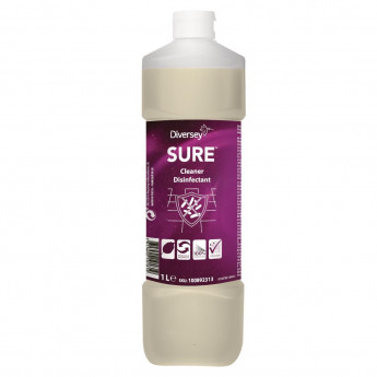 SURE Cleaner and Disinfectant Concentrate 1Ltr (6 Pack) - Click to Enlarge