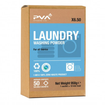 PVA Hygiene Laundry Washing Powder Soluble Sachets (50 Sachets) - Click to Enlarge