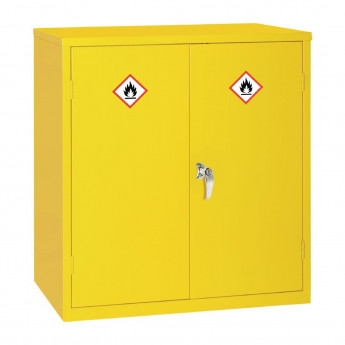 Hazardous Substance Cabinet Double Door Yellow 30Ltr - Click to Enlarge