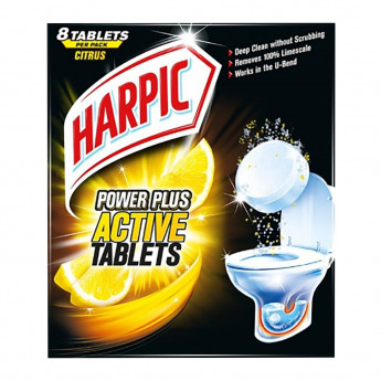 Harpic Power Plus Citrus Toilet Cleaning Tablets Citrus (8 Pack) - Click to Enlarge