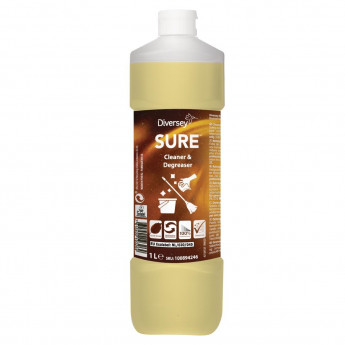 SURE Kitchen Cleaner and Degreaser Concentrate 1Ltr (6 Pack) - Click to Enlarge