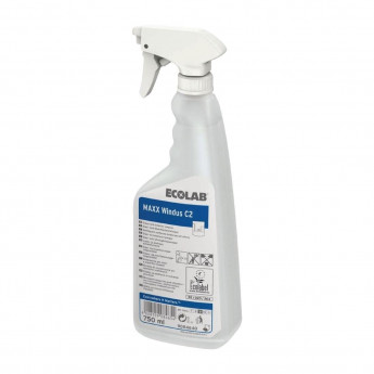 Ecolab MAXX Windus C2 Glass and Surface Cleaner Ready To Use 750ml (12 Pack) - Click to Enlarge