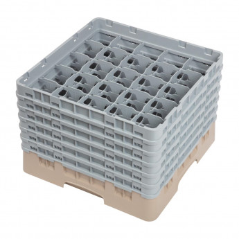 Cambro Camrack Beige 25 Compartments Max Glass Height 298mm - Click to Enlarge