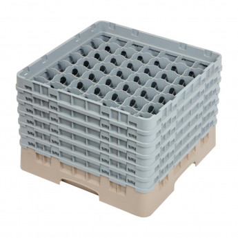 Cambro Camrack Beige 49 Compartments Max Glass Height 298mm - Click to Enlarge