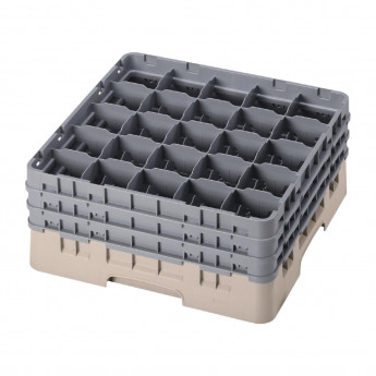 Cambro Camrack Beige 25 Compartments Max Glass Height 196mm - Click to Enlarge