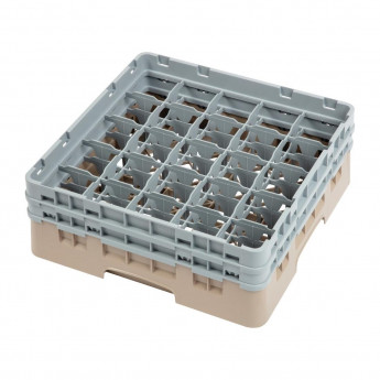 Cambro Camrack Beige 25 Compartments Max Glass Height 133mm - Click to Enlarge