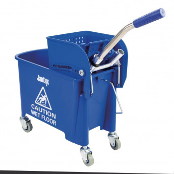 Jantex Kentucky Mop Bucket and Wringer 20Ltr Blue - Click to Enlarge