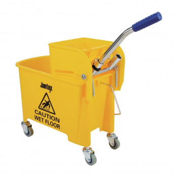 Jantex Kentucky Mop Bucket and Wringer 20Ltr Yellow - Click to Enlarge