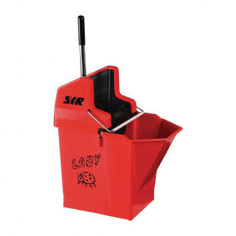 SYR NU Lady 2 Combine System Mop Bucket and Wringer 9Ltr Red - Click to Enlarge