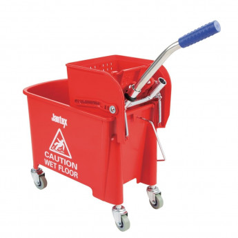 Jantex Kentucky Mop Bucket and Wringer 20Ltr Red - Click to Enlarge