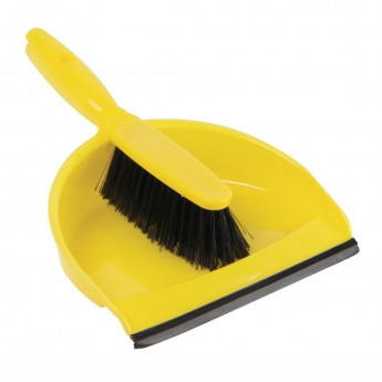 Jantex Soft Dustpan and Brush Set Yellow - Click to Enlarge