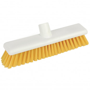 Jantex Hygiene Broom Soft Bristle Yellow 12in - Click to Enlarge