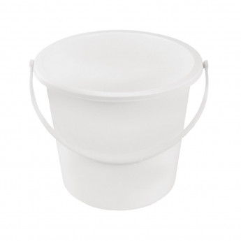 Jantex Round Plastic Bucket White 10Ltr - Click to Enlarge
