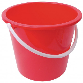 Jantex Round Plastic Bucket Red 10Ltr - Click to Enlarge