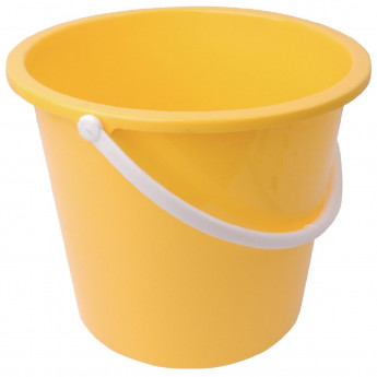 Jantex Round Plastic Bucket Yellow 10Ltr - Click to Enlarge