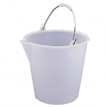 Jantex Heavy Duty Plastic Bucket White 12Ltr - Click to Enlarge
