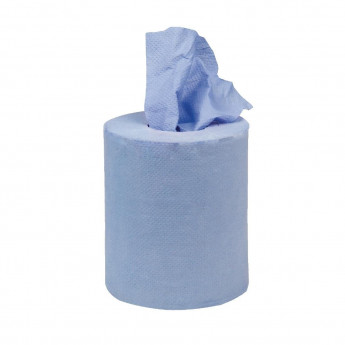 Jantex Blue Mini Centrefeed Rolls 1ply (Pack of 12) - Click to Enlarge
