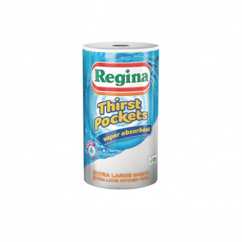 Regina Thirst Pockets Kitchen Roll White 2-Ply 22.9m (Pack of 6) - Click to Enlarge