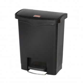 Rubbermaid Slim Jim Step on Front Pedal Black 30Ltr - Click to Enlarge