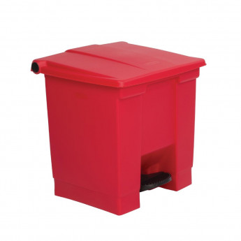 Rubbermaid Step On Pedal Bin Red 30.5Ltr - Click to Enlarge