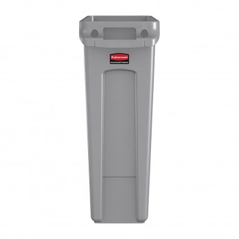 Rubbermaid Slim Jim Container With Venting Channels Grey 87Ltr - Click to Enlarge