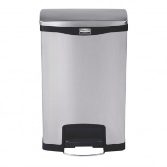 Rubbermaid Slim Jim Front Step on Pedal Bin Stainless Steel 50Ltr - Click to Enlarge
