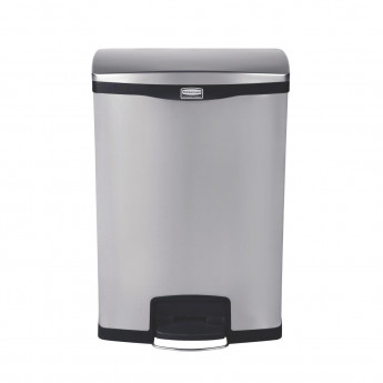 Rubbermaid Slim Jim Front Step on Pedal Bin Stainless Steel 90Ltr - Click to Enlarge
