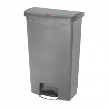 Rubbermaid Slim Jim Step On Front Step Pedal Bin Grey 68Ltr - Click to Enlarge